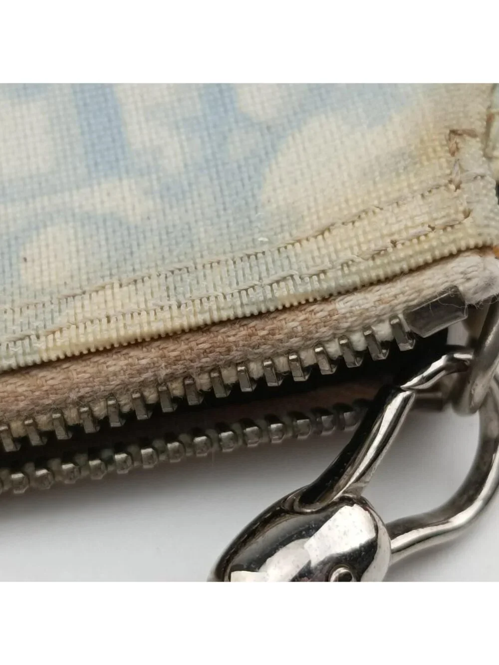 Dior Saddle Blue Canvas Leather Shoulder Bag